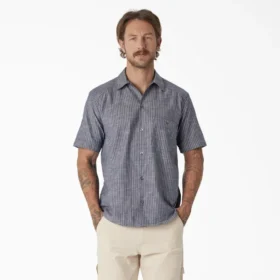 Camicia a maniche corte a righe in chambray Dickies 1922