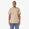 Camicia a maniche corte con tasca in tessuto pesante melange