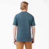 Camicia a maniche corte con tasca in tessuto pesante melange