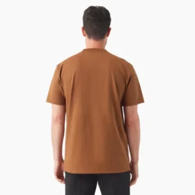 Camicia a maniche corte con tasca in tessuto pesante melange