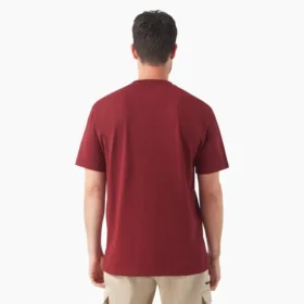 Camicia a maniche corte con tasca in tessuto pesante melange