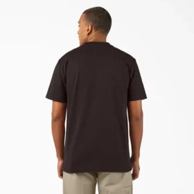 Camicia a maniche corte con tasca in tessuto pesante melange
