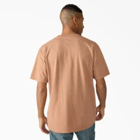 Camicia a maniche corte con tasca in tessuto pesante melange