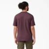 Camicia a maniche corte con tasca in tessuto pesante melange