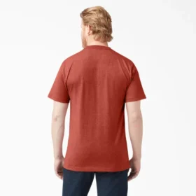 Camicia a maniche corte con tasca in tessuto pesante melange