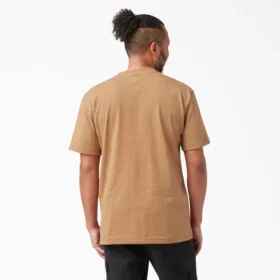 Camicia a maniche corte con tasca in tessuto pesante melange