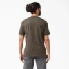 Camicia a maniche corte con tasca in tessuto pesante melange