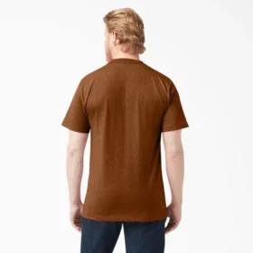 Camicia a maniche corte con tasca in tessuto pesante melange