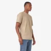 Camicia a maniche corte con tasca in tessuto pesante melange