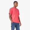 Camicia a maniche corte con tasca in tessuto pesante melange