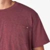Camicia a maniche corte con tasca in tessuto pesante melange