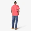 Camicia a maniche corte con tasca in tessuto pesante melange