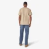 Camicia a maniche corte con tasca in tessuto pesante melange