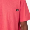 Camicia a maniche corte con tasca in tessuto pesante melange