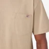 Camicia a maniche corte con tasca in tessuto pesante melange
