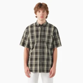 Camicia a maniche corte in tessuto