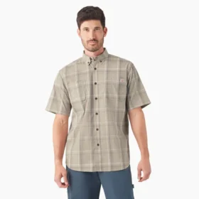 Camicia a maniche corte in tessuto