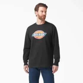 Camicia a maniche lunghe con grafica del logo tricolore