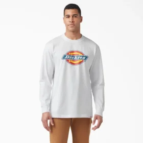 Camicia a maniche lunghe con grafica del logo tricolore