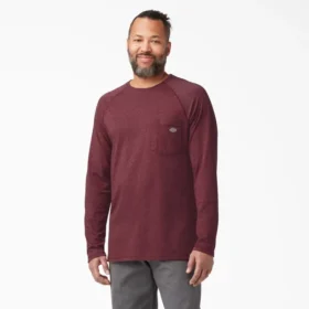 Camicia a maniche lunghe con tasca e effetto rinfrescante