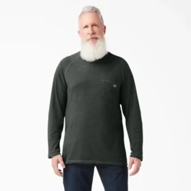 Camicia a maniche lunghe con tasca e effetto rinfrescante