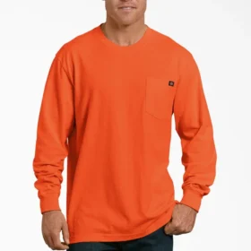 Camicia a maniche lunghe con taschino in tessuto pesante dai colori fluo