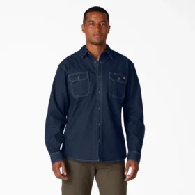 Camicia a maniche lunghe in denim Flex