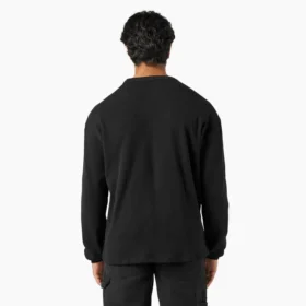 Camicia a maniche lunghe in tessuto waffle
