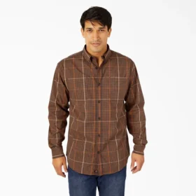 Camicia a quadri a maniche lunghe Flex dalla vestibilità comoda