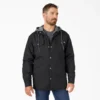 Camicia con cappuccio in tela di cotone idrorepellente