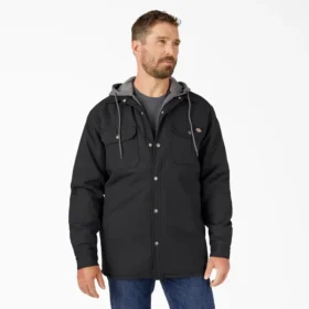 Camicia con cappuccio in tela di cotone idrorepellente