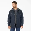 Camicia con cappuccio in tela di cotone idrorepellente