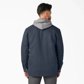 Camicia con cappuccio in tela di cotone idrorepellente