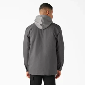 Camicia con cappuccio in tela di cotone idrorepellente