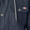 Camicia con cappuccio in tela di cotone idrorepellente