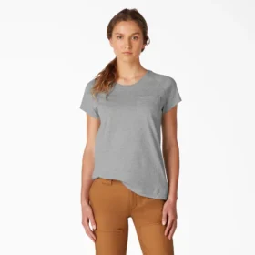 Camicia da donna a maniche corte con tasca e effetto rinfrescante