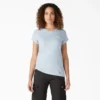 Camicia da donna a maniche corte con tasca e effetto rinfrescante Camicia da donna a maniche corte con tasca e effetto rinfrescante