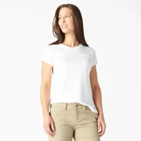 Camicia da donna a maniche corte con tasca e effetto rinfrescante