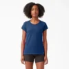 Camicia da donna a maniche corte con tasca e effetto rinfrescante Camicia da donna a maniche corte con tasca e effetto rinfrescante