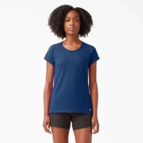 Camicia da donna a maniche corte con tasca e effetto rinfrescante