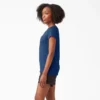 Camicia da donna a maniche corte con tasca e effetto rinfrescante Camicia da donna a maniche corte con tasca e effetto rinfrescante