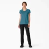 Camicia da donna a maniche corte con tasca e effetto rinfrescante Camicia da donna a maniche corte con tasca e effetto rinfrescante