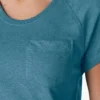Camicia da donna a maniche corte con tasca e effetto rinfrescante Camicia da donna a maniche corte con tasca e effetto rinfrescante