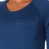 Camicia da donna a maniche lunghe con tasca e effetto rinfrescante Camicia da donna a maniche lunghe con tasca e effetto rinfrescante
