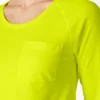Camicia da donna a maniche lunghe con tasca e effetto rinfrescante Camicia da donna a maniche lunghe con tasca e effetto rinfrescante