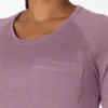 Camicia da donna a maniche lunghe con tasca e effetto rinfrescante Camicia da donna a maniche lunghe con tasca e effetto rinfrescante