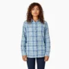 Camicia da donna in flanella a quadri a maniche lunghe Camicia da donna in flanella a quadri a maniche lunghe