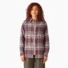 Camicia da donna in flanella a quadri a maniche lunghe Camicia da donna in flanella a quadri a maniche lunghe
