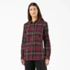 Camicia da donna in flanella a quadri a maniche lunghe Camicia da donna in flanella a quadri a maniche lunghe