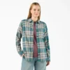 Camicia da donna in flanella a quadri a maniche lunghe Camicia da donna in flanella a quadri a maniche lunghe